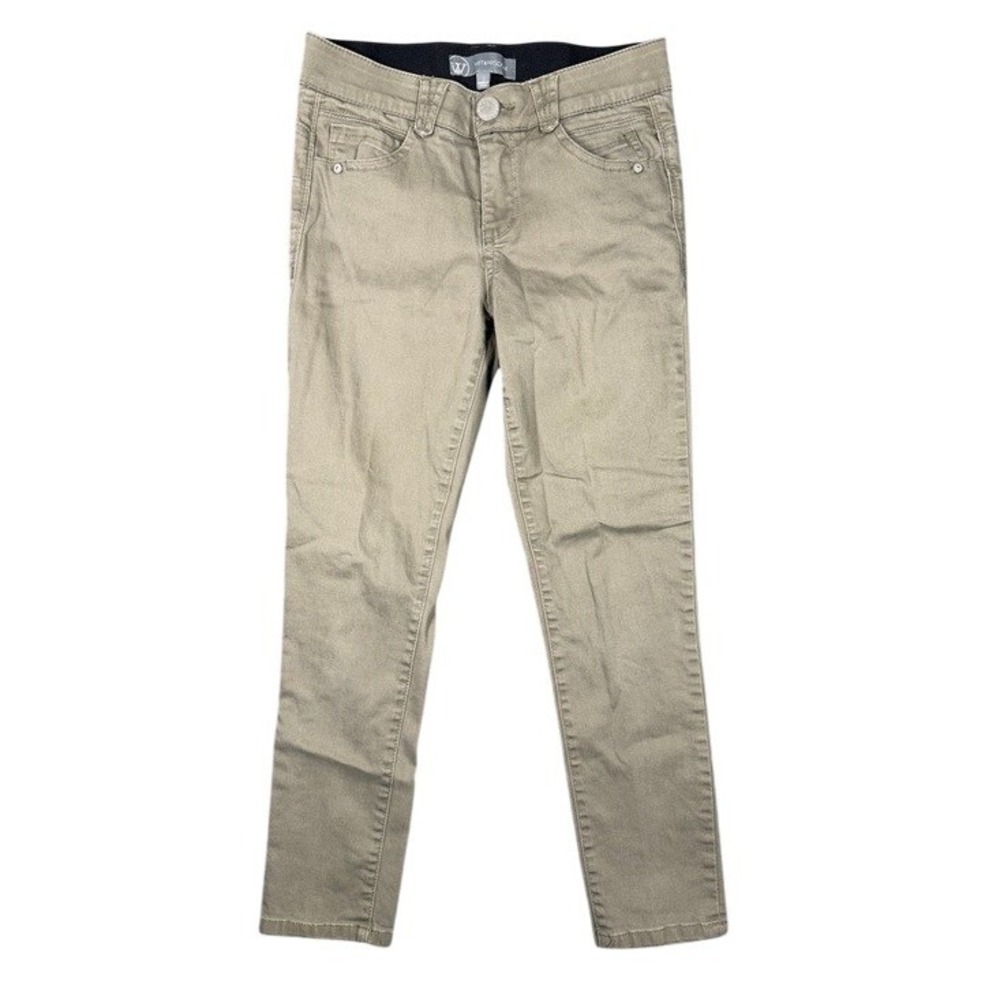 Wit & Wisdom Ab-solution Skinny Pants Taupe Olive Drab Stretch Twill Size 2